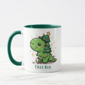 Kerst Dinosaur Light Party Funny Tree Rex Mok (Links)