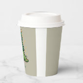 Kerst Dinosaur Light Party Funny Tree Rex Papieren Bekers (Links)