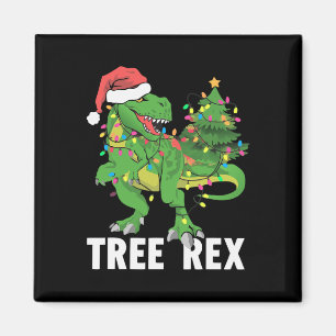 Kerst Dinosaur Tree Rex Xmas Trex Pyjama Mannen Magneet