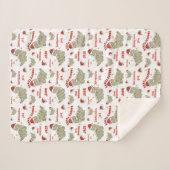 Kerst Dinosaurus Santasaurus Naam Baby Sherpa Deken (Voorkant (horizontaal))