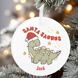 Kerst Dinosaurus Santasaurus Naam Schattige Ornament