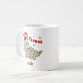 Kerst Dinosaurus Santasaurus Retro Naam Koffiemok (Voorkant links)