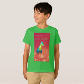 Kerst Dinosaurus Schattige T-shirt (Voorkant volledig)