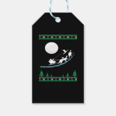 Kerst Dinosaurus Sleigh Ride Shirt Xmas T-Rex CH Cadeaulabel (Voorkant)