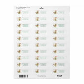 Kerst Dinosaurus Verjaardagsfeest Adres Etiket (Full Sheet)