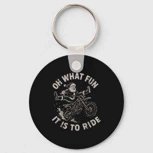 Kerst Dirt Bike Sinterklaas Motocross Geboren om t Sleutelhanger