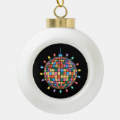Kerst Disco Bal Lichtjes Ornament Kleurrijk Kerstf (Voorkant)