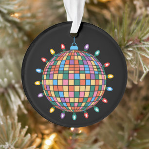Kerst Disco Bal Lichtjes Ornament Kleurrijk Xmas