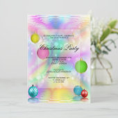 Kerst Disco Ballen Kerstfeestje Kaart (Staand voorkant)