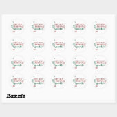 Kerst Disco Ballen Naar Van Geschenk Ronde Sticker (Vel)