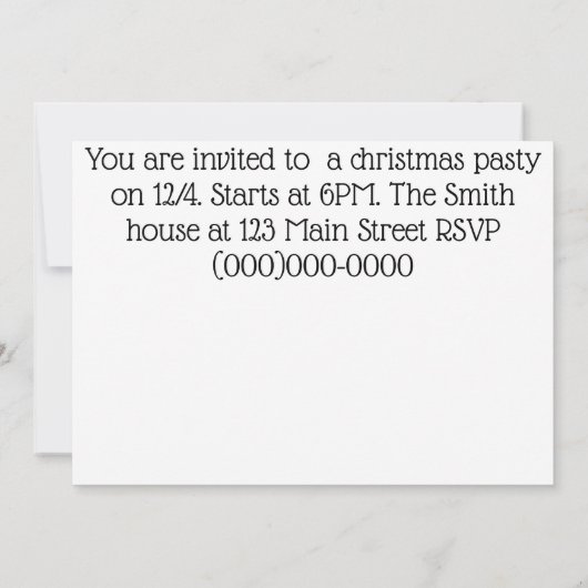 Kerst Disco Kaart (Achterkant)