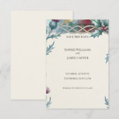 Kerst Distel Save the Date Kaart (Voorkant / Achterkant)