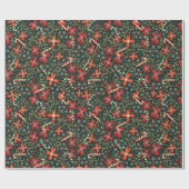 Kerst ditsy cadeau Verpakkingspapier, rol Cadeaupapier (Vlak)