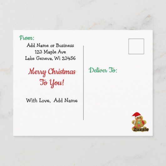 Kerst DIY Deeg Ornament Recept Briefkaart (Achterkant)