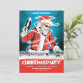 Kerst-DJ-muziekfeestuitnodiging Kaart (Staand voorkant)