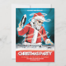 Kerst-DJ-muziekfeestuitnodiging