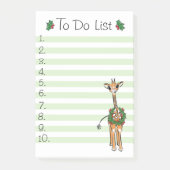 Kerst Do Lijst Vakantie giraffe Holly krans Post-it® Notes (Voorkant)