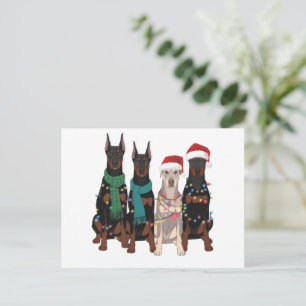 Kerst Doberman Lover Dog Mom Holiday Feestdagenkaart