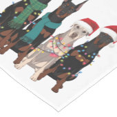 Kerst Doberman Lover Dog Mom Holiday Korte Tafelloper (Hoek)