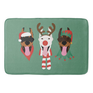 Kerst Dobermann Honden Badmat