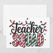 Kerst Docent Team Grappig Prettig Kerstfeest Feestdagenkaart (Voorkant / Achterkant)
