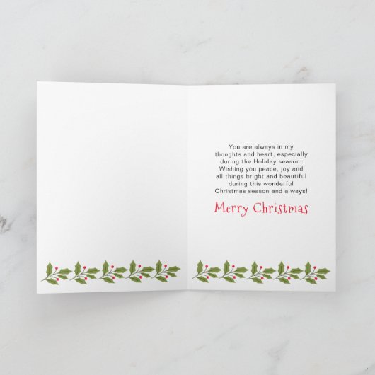 Kerst Dochter & schoonzoon, klokken en hulst Kaart (Binnen)