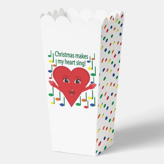 "Kerst doet mijn hart zingen" Zingend Hart Bedankdoosjes (Voorkant)