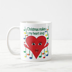 "Kerst doet mijn hart zingen" Zingend Hart Koffiemok