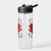"Kerst doet mijn hart zingen" Zingend Hart Waterfles (Links)