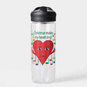 "Kerst doet mijn hart zingen" Zingend Hart Waterfles