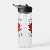 "Kerst doet mijn hart zingen" Zingend Hart Waterfles (Rechts)