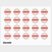 Kerst Dog Argenta Ronde Sticker (Vel)