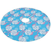 kerst doguit fleece kerstboom rok (Gekanteld)