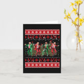 Kerst Donald Trump President 2024 Dancing Funn Kaart (Gele Bloem)