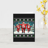 Kerst Donald Trump President 2024 Dancing Funn Kaart (Gele Bloem)