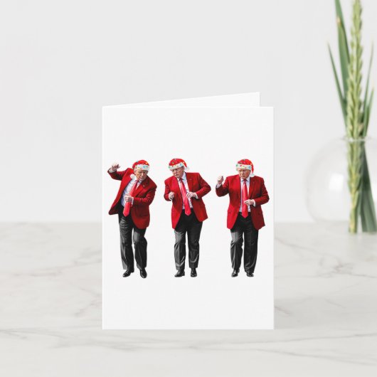 Kerst Donald Trump President 2024 Dancing Funn Kaart (Voorkant)