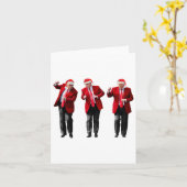 Kerst Donald Trump President 2024 Dancing Funn Kaart (Gele Bloem)