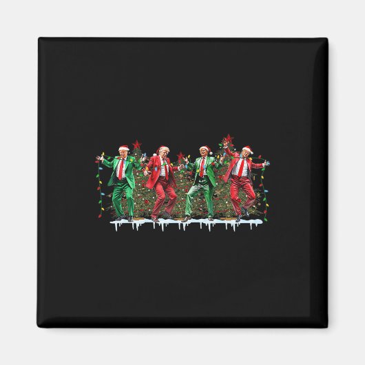 Kerst Donald Trump President 2024 Dancing Funn Magneet (Voorkant)