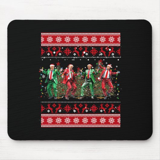 Kerst Donald Trump President 2024 Dancing Funn Muismat (Voorkant)