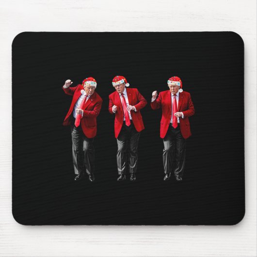 Kerst Donald Trump President 2024 Dancing Funn Muismat (Voorkant)