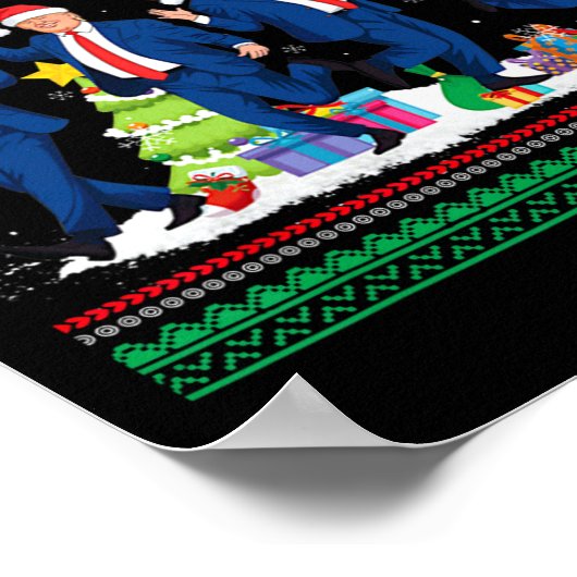 Kerst Donald Trump President 2024 Dancing Funn Poster (Hoek)