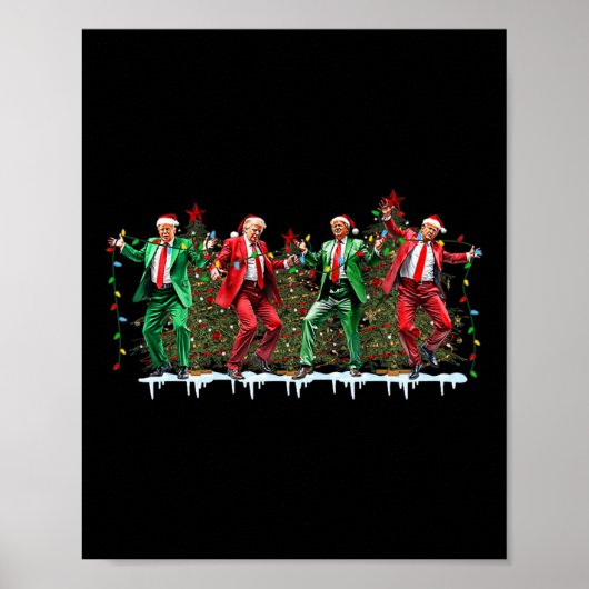 Kerst Donald Trump President 2024 Dancing Funn Poster (Voorkant)