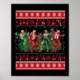 Kerst Donald Trump President 2024 Dancing Funn Poster