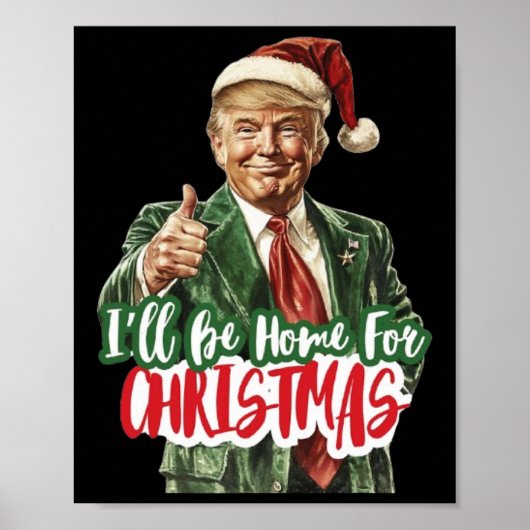 Kerst Donald Trump President 2024 Dancing Funn Poster (Voorkant)