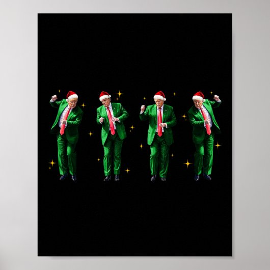 Kerst Donald Trump President 2024 Dancing Funn Poster (Voorkant)
