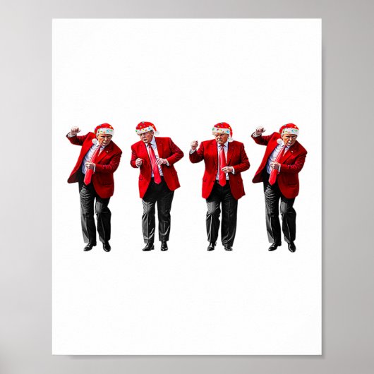 Kerst Donald Trump President 2024 Dancing Funn Poster (Voorkant)
