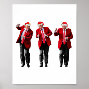 Kerst Donald Trump President 2024 Dancing Funn Poster