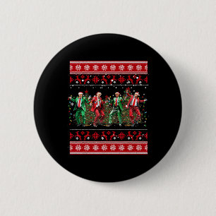 Kerst Donald Trump President 2024 Dancing Funn Ronde Button 5,7 Cm