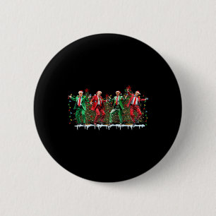 Kerst Donald Trump President 2024 Dancing Funn Ronde Button 5,7 Cm