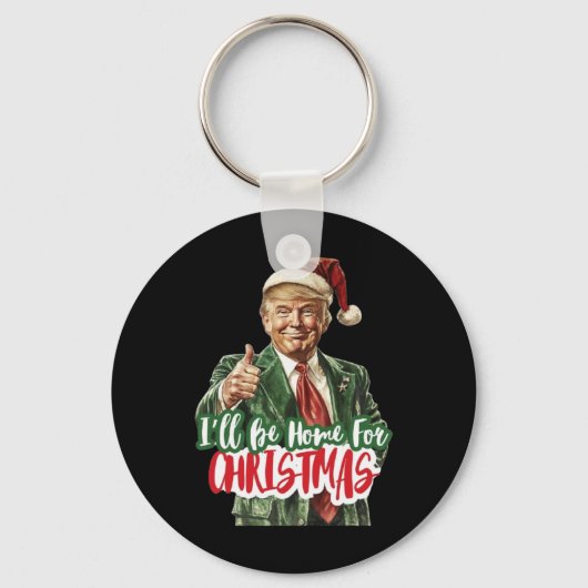 Kerst Donald Trump President 2024 Dancing Funn Sleutelhanger (Voorkant)
